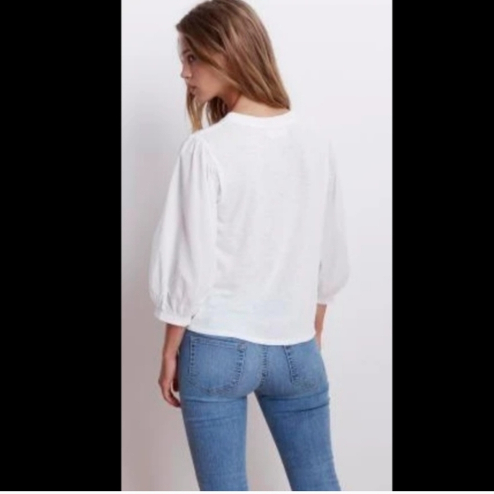Velvet graham & spencer simpson cotton Vintage slub tee Shirt Top Small - Picture 2 of 10
